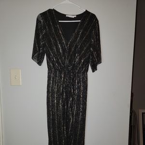 Dress with gold lining